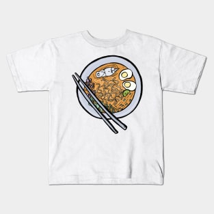 Otter Swimming in Ramen Kids T-Shirt